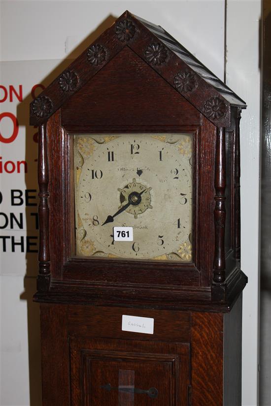 Olive & birch longcase clock